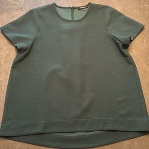 Madewell Green Boxy Short Sleeve Blouse